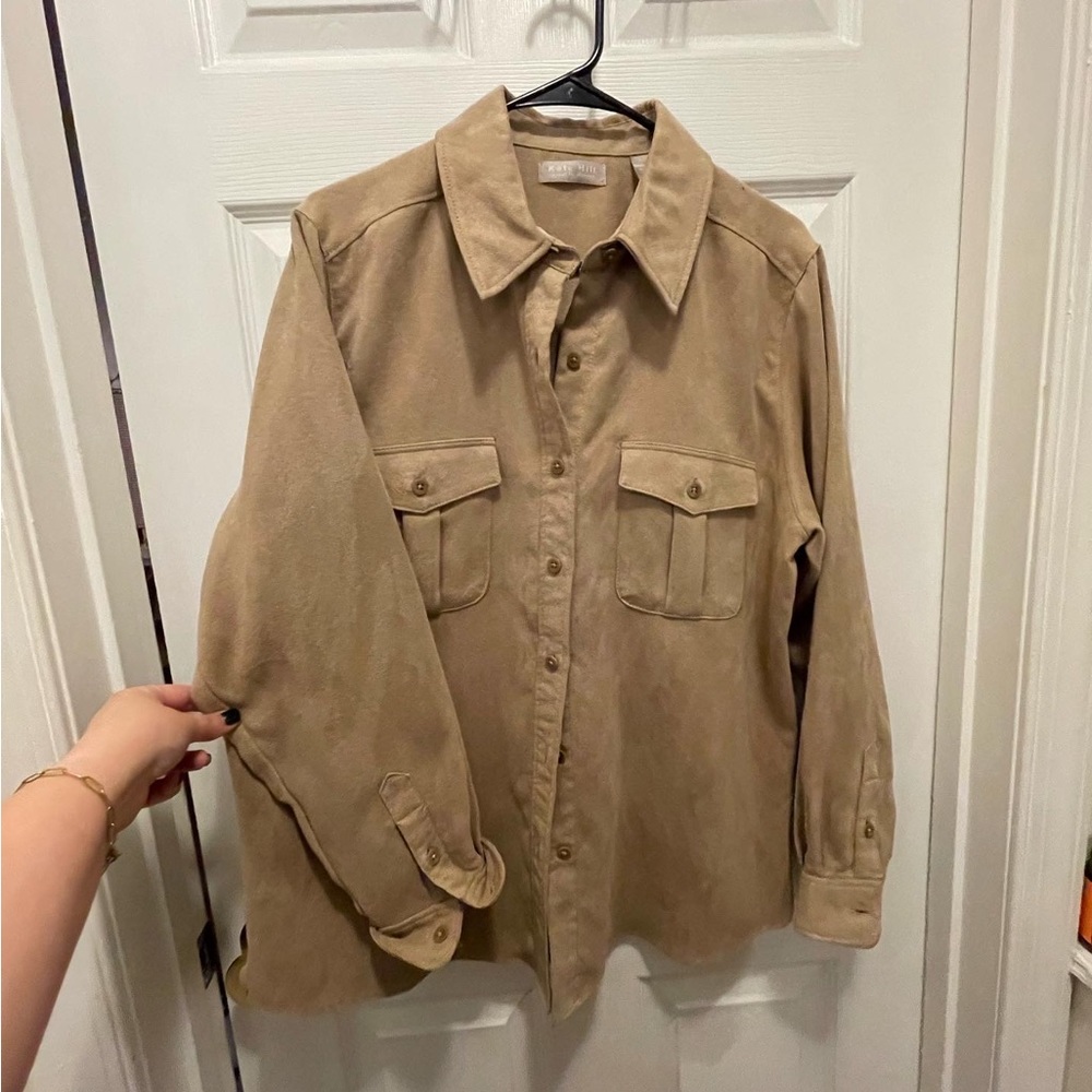 Suede button up